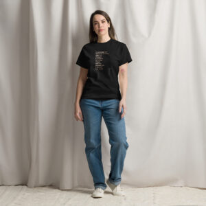 unisex classic tee black front 687a8792dbac3