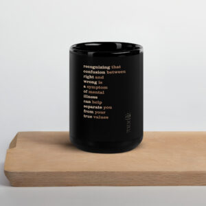 black glossy mug black 15 oz front 689a0f653ce76